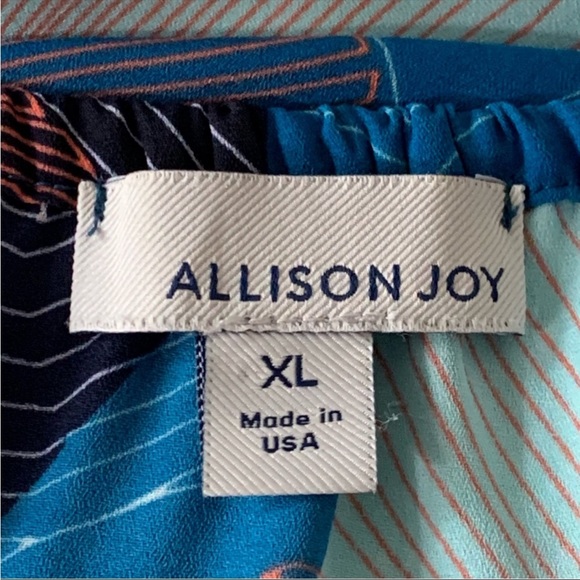 Allison Joy Blue Floral Off-Shoulder Blouse - Picture 8 of 10